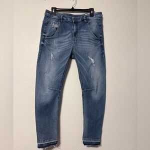 Diesel Woman’s Fayza Jeans, Distressed, Mid Rise. Size 30